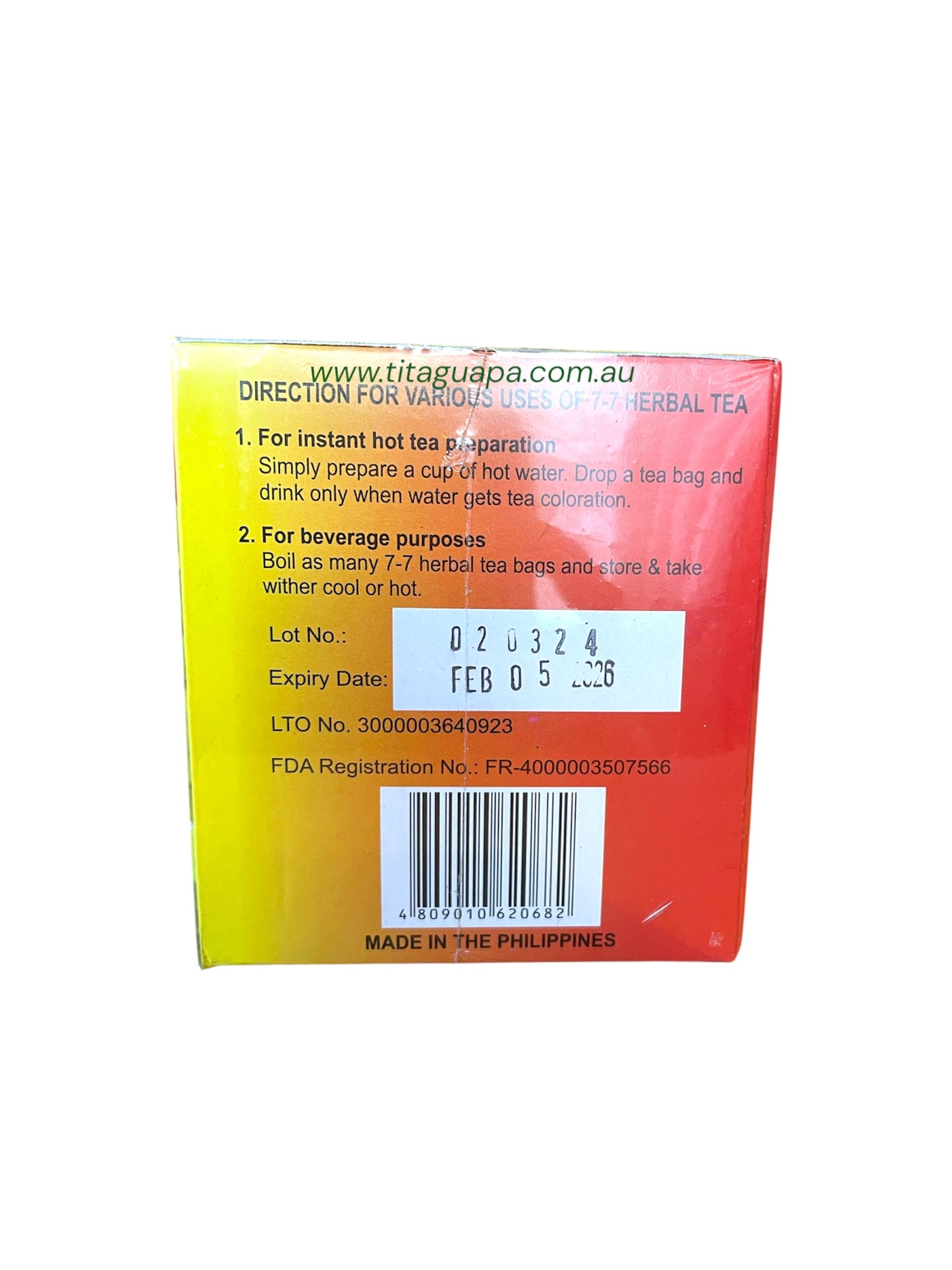 PITO-PITO Herbal Tea 20 tea bags