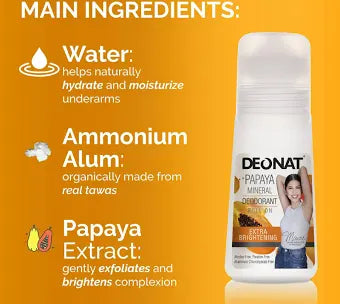 Deonat Papya Mineral Deodorant ROLL-ON 65ml
