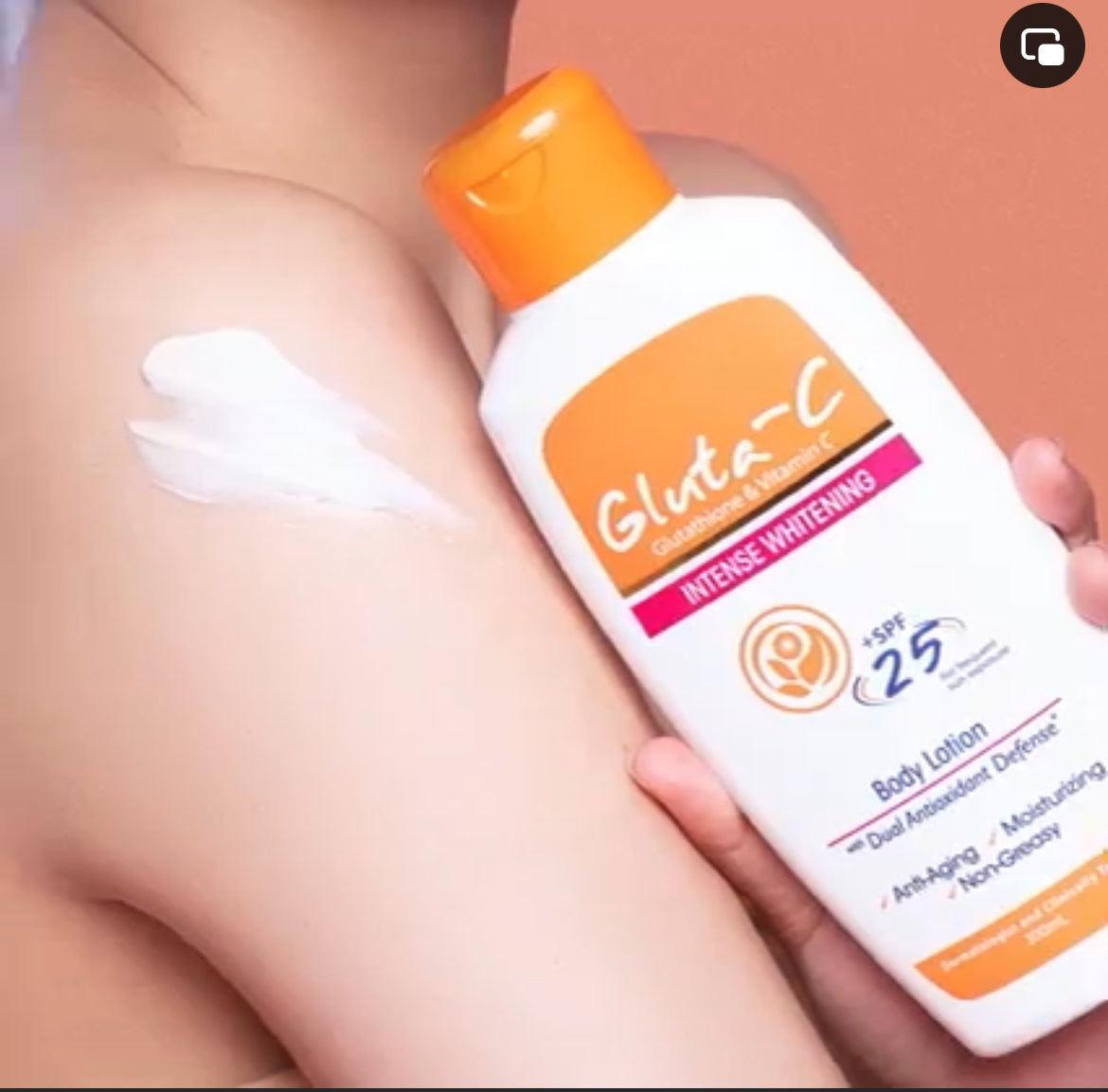 Gluta-C Intense Whitening Dual Antioxidant Lotion with SPF25 ( 300 ml bottle)