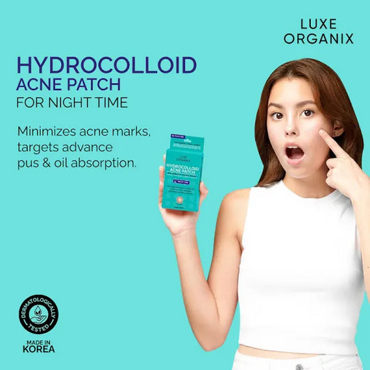 Luxe Organix Hydrocolloid Acne Patch – Night Time UV Protection (48 Patches)