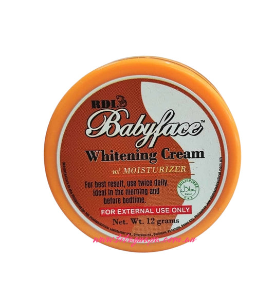 RDL Babyface Whitening Cream with Moisturizer Net. Wt. 12g