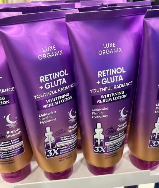 Luxe Organix Retinol + Gluta Youthful Radiance Whitening Serum Lotion 350ml