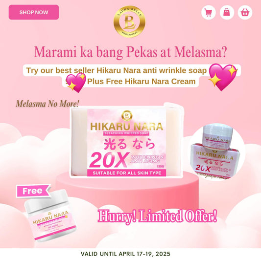 Hikaru Nara Niacinamide Bleaching Whipped Soap (with FREE Niacinamide Face Cream) LIMITED OFFER ONLY!