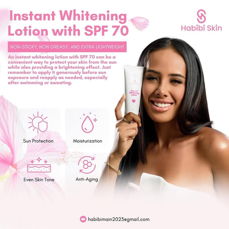 Habibi Skin Instant Whitening Lotion SPF70 100g