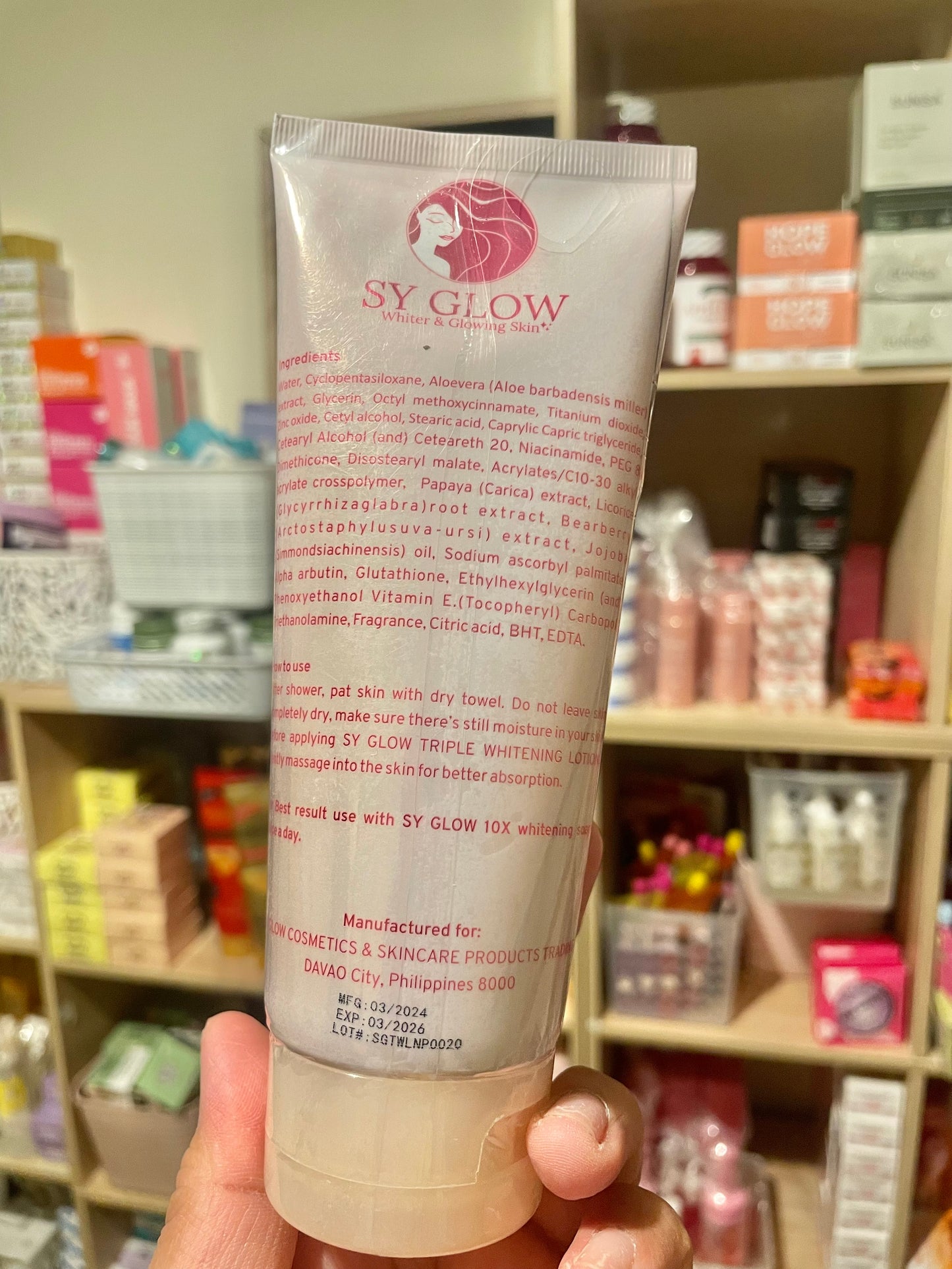 SY Glow Triple Whitening Hand & Body Lotion SPF80 Instant White Flawless 200ml