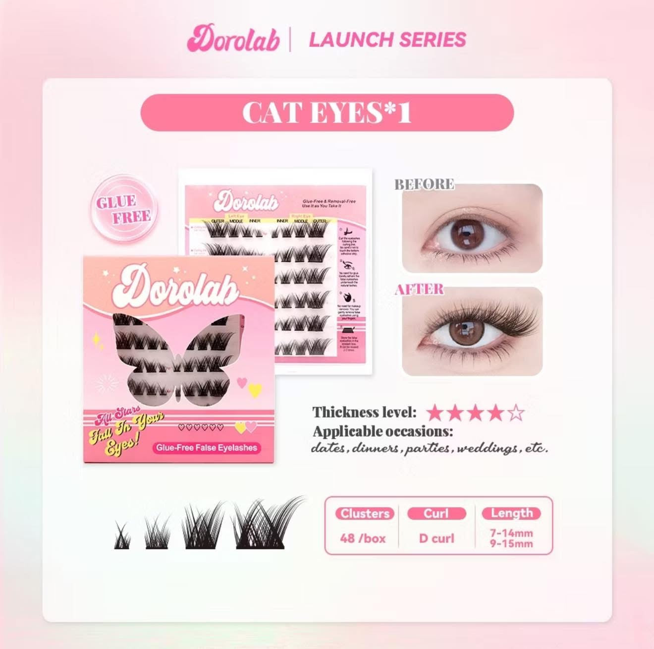 Doralab Glue-Fee False Lashes