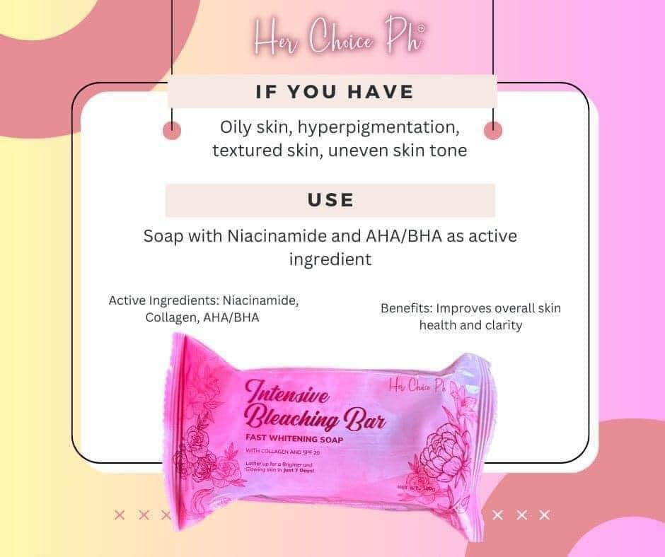 Her Choice Intensive Bleaching Bar Fast Whitening Soap 120g