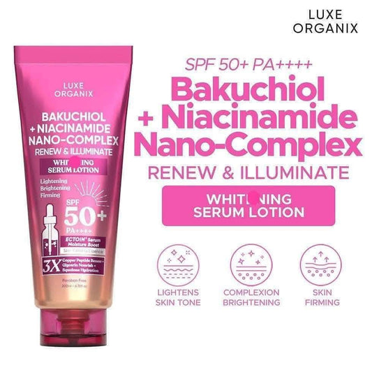 Luxe Organix Bakuchiol + Niacinamide Nano-Complex Whitening Serum Lotion 200ml