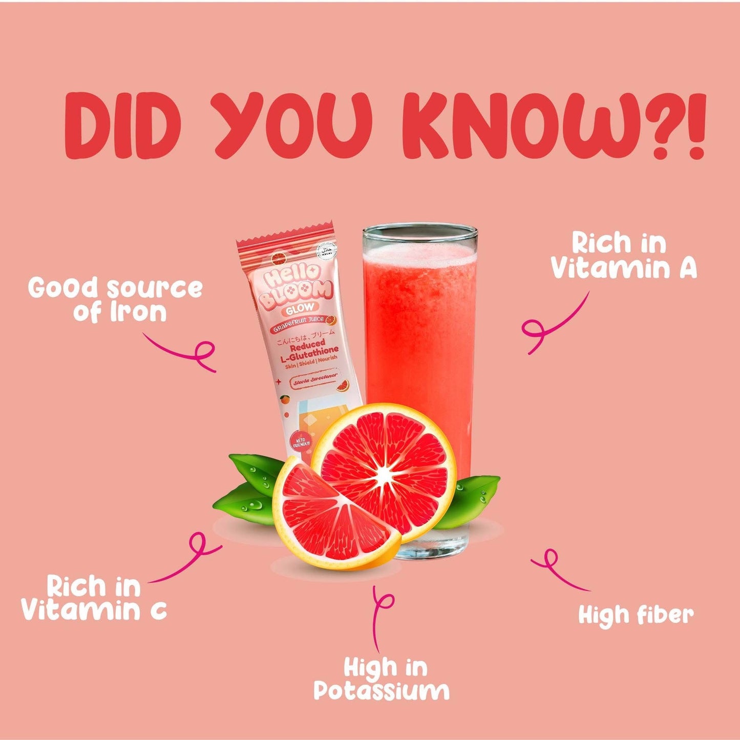 Hello Bloom Glow Grapefruit Juice by Kiray