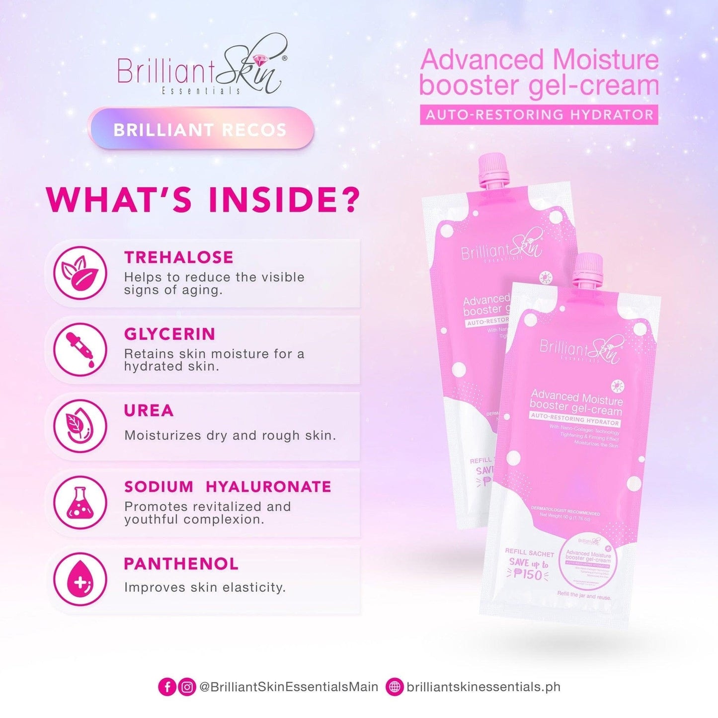 Brilliant Skin Advanced Moisture Booster Gel-Cream 50g