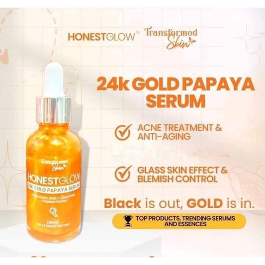 Honest Glow 24K Gold Papaya Serum 30ml