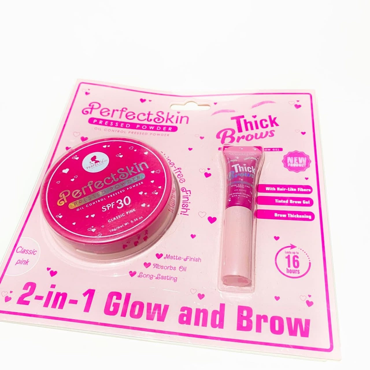 PerfectSkin 2-in-1 Glow and Brow ( Pressed Powder and Tinted Brow Gel)