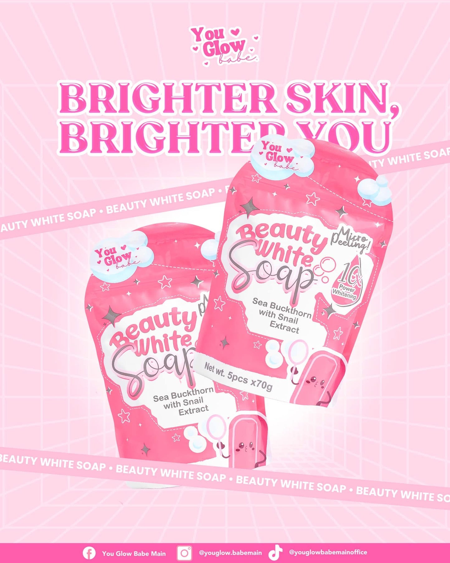 Beauty White Micropeeling Soap 5pcs x 70g by You Glow Babe