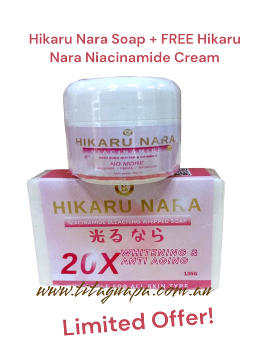 Hikaru Nara Niacinamide Bleaching Whipped Soap (with FREE Niacinamide Face Cream) LIMITED OFFER ONLY!