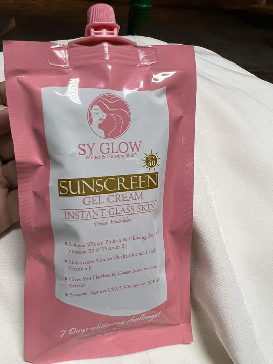 SY Glow Sunscreen Gel Cream Instant Glass Skin  SPF40 50ml