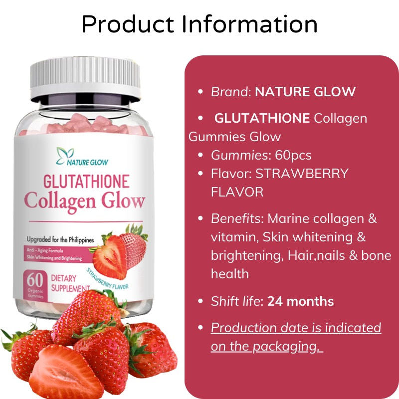 Nature Glow Glutathione Collagen Glow (Strawberry Flavor) 60s