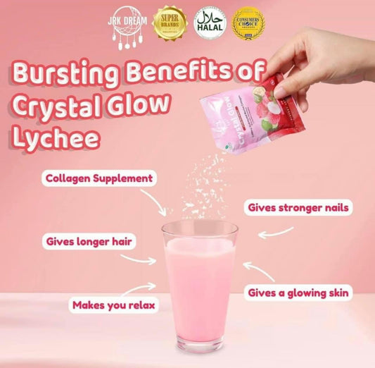 Crystal Glow - Lychee Flavor Collagen Juice Drink