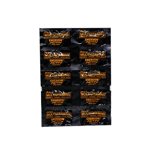 ENERVON Multivitamins Minerals + Ginseng + Royal Jelly x10 individual softgel capsules