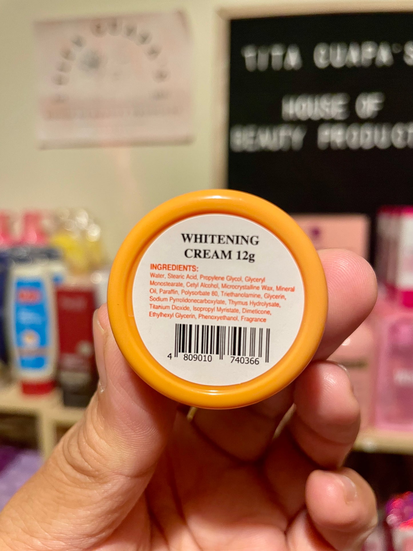 RDL Babyface Whitening Cream with Moisturizer Net. Wt. 12g