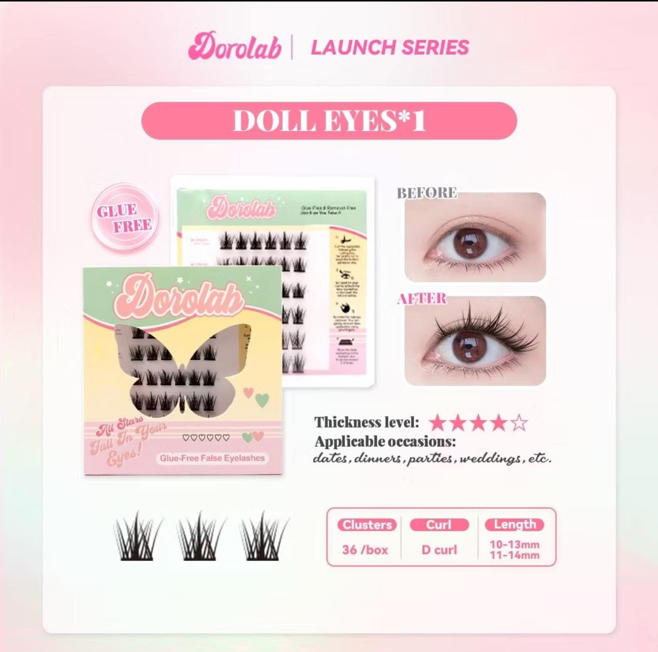 Doralab Glue-Fee False Lashes