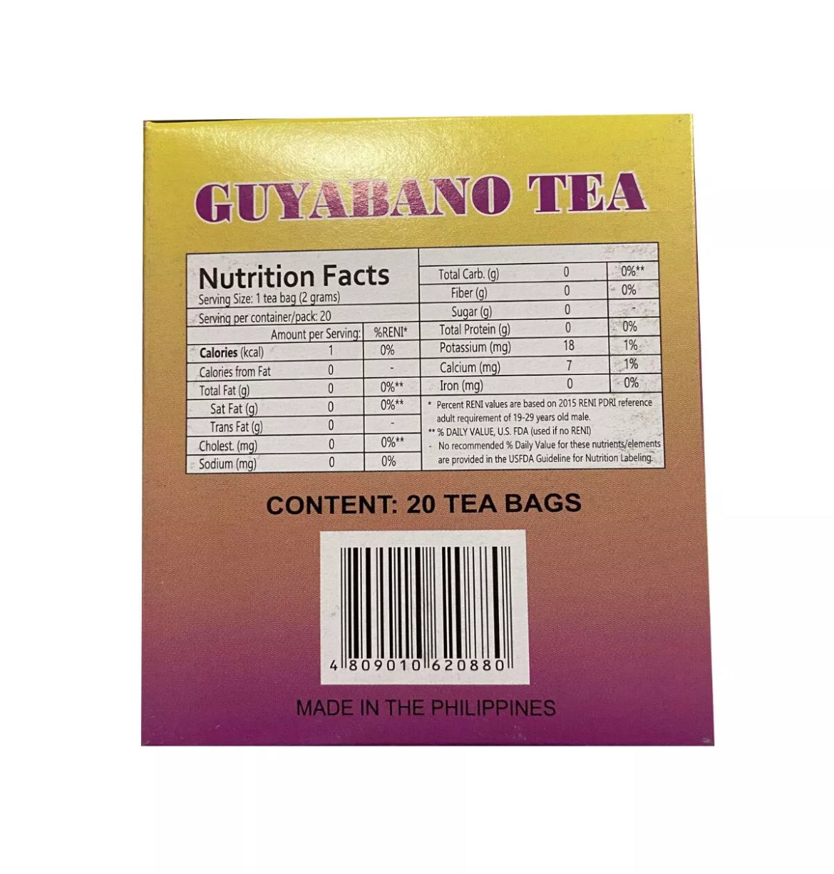 Guyabano Tea All Natural Herbal Tea