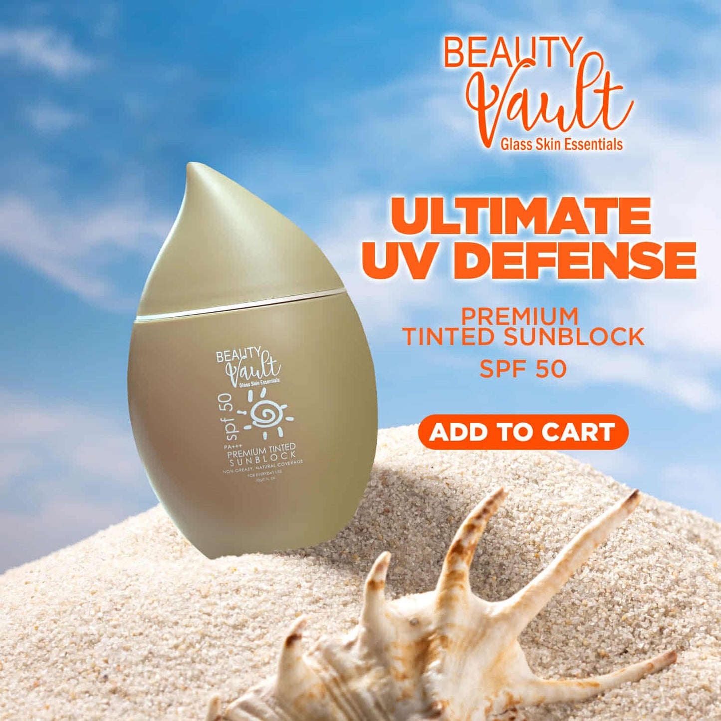 Beauty Vault Premium Tinted Sunblock 50g