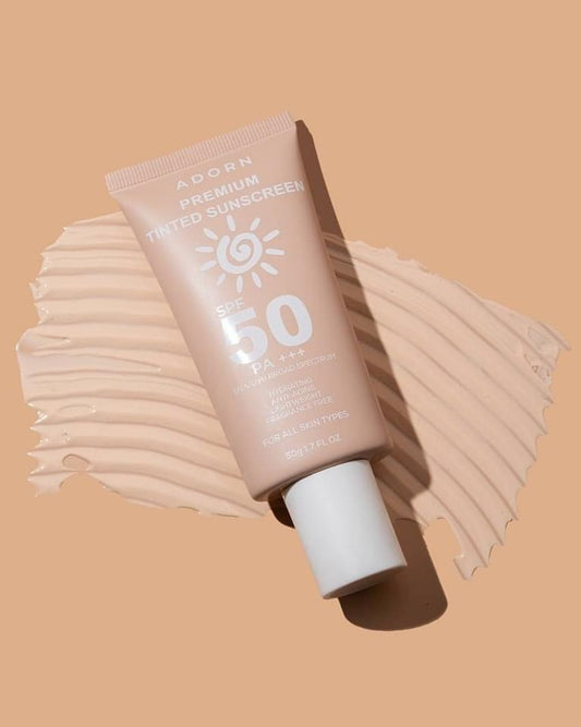 Adorn Premium Tinted Sunscreen SPF50 PA+++ 50g