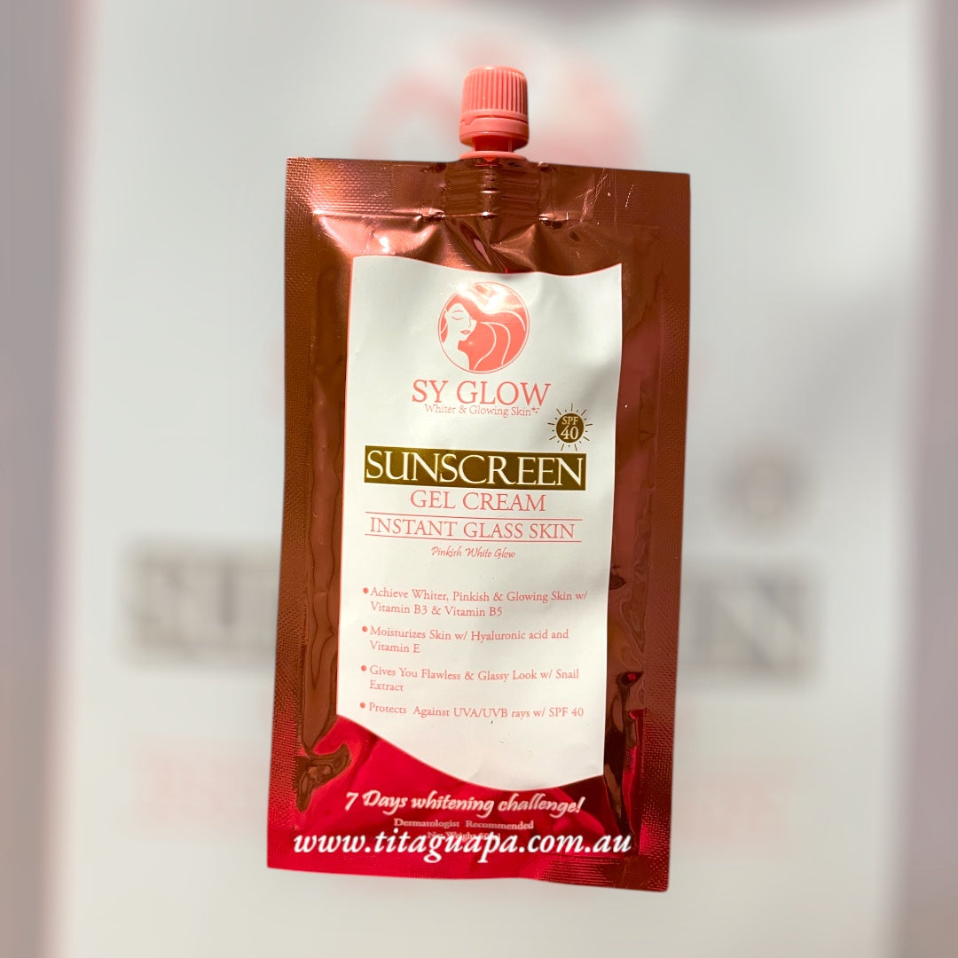 SY Glow Sunscreen Gel Cream Instant Glass Skin SPF40 50ml