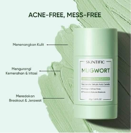 Skintific Mugwort Acne Clay Stick 40g