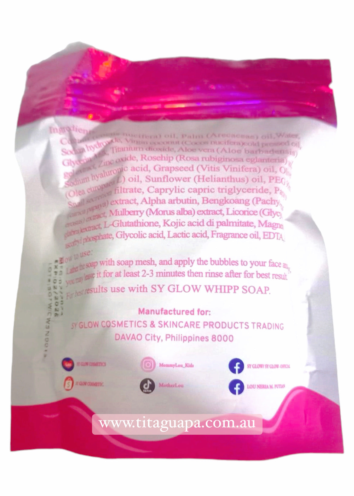 SY Glow Fast White Ice Cream Whipp Soap 125g