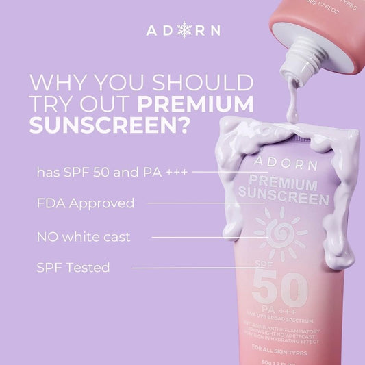 Adorn Premium Sunscreen SPF50 PA+++