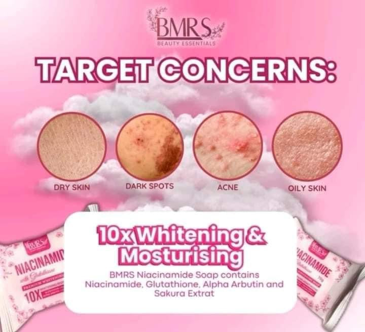 BMRS Niacinamide Premium Whitening Soap with Glutathione 70g