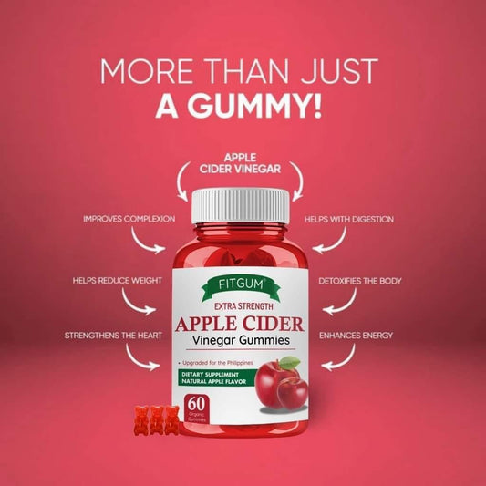 FITGUM Apple Cider Vinegar Gummies Extra Strength 60s