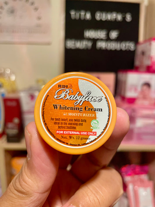 RDL Babyface Whitening Cream with Moisturizer Net. Wt. 12g
