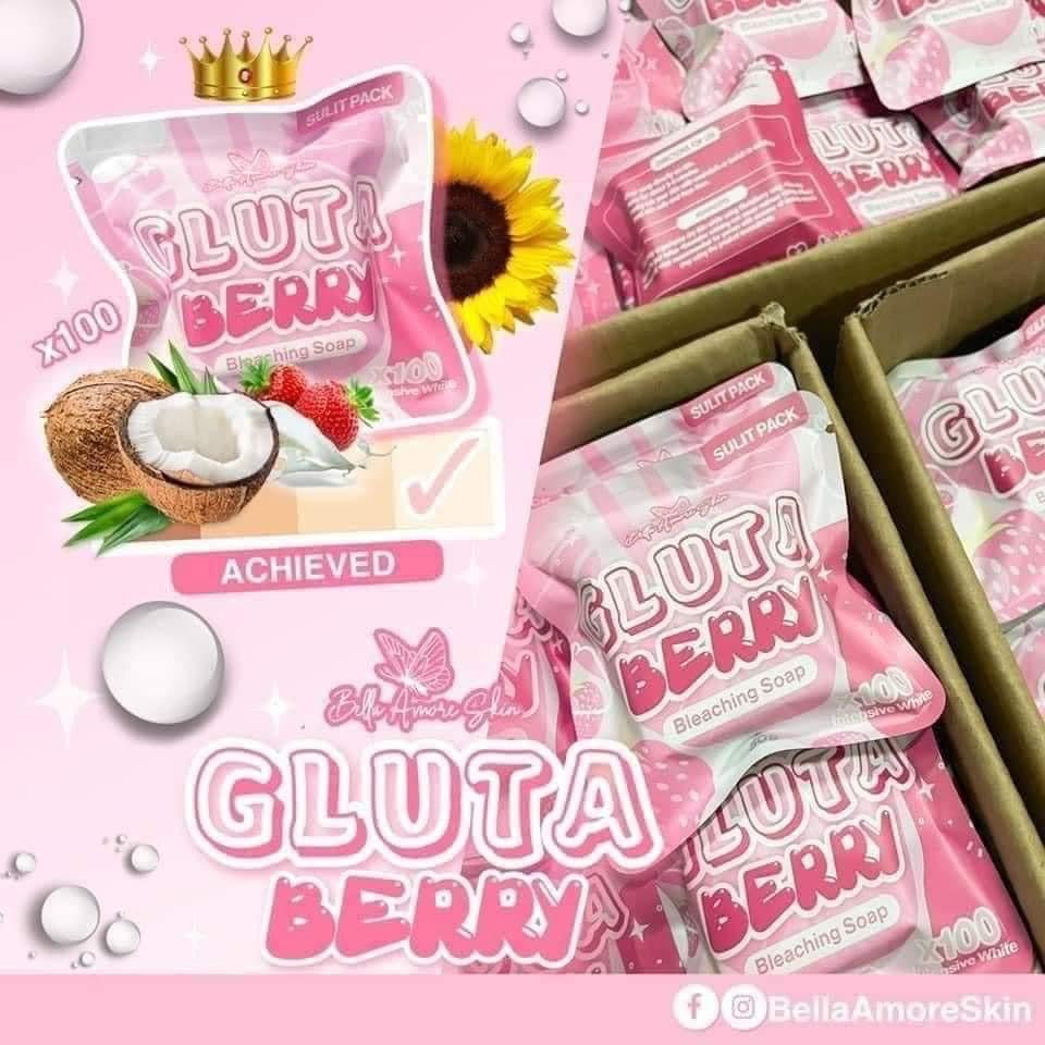 Gluta Berry Bleaching Soap by Bella Amore 50g
