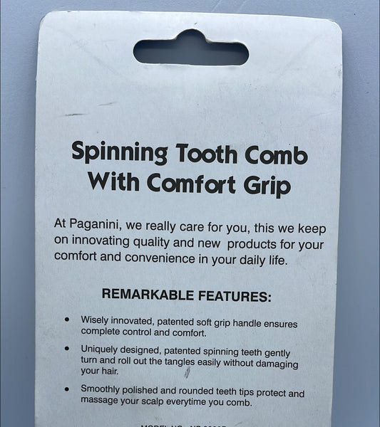 Spinning Tooth Hair Comb With Comfort Grip (Blue)