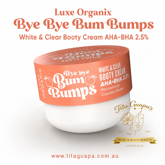 Luxe Organix Bye Bye Bum Bumps White & Clear Booty Cream