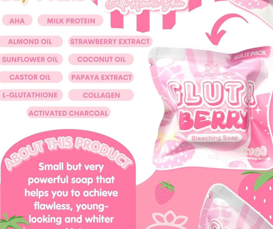 Gluta Berry Bleaching Soap by Bella Amore 50g