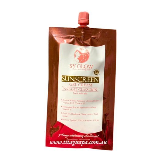 SY Glow Sunscreen Gel Cream Instant Glass Skin SPF40 50ml