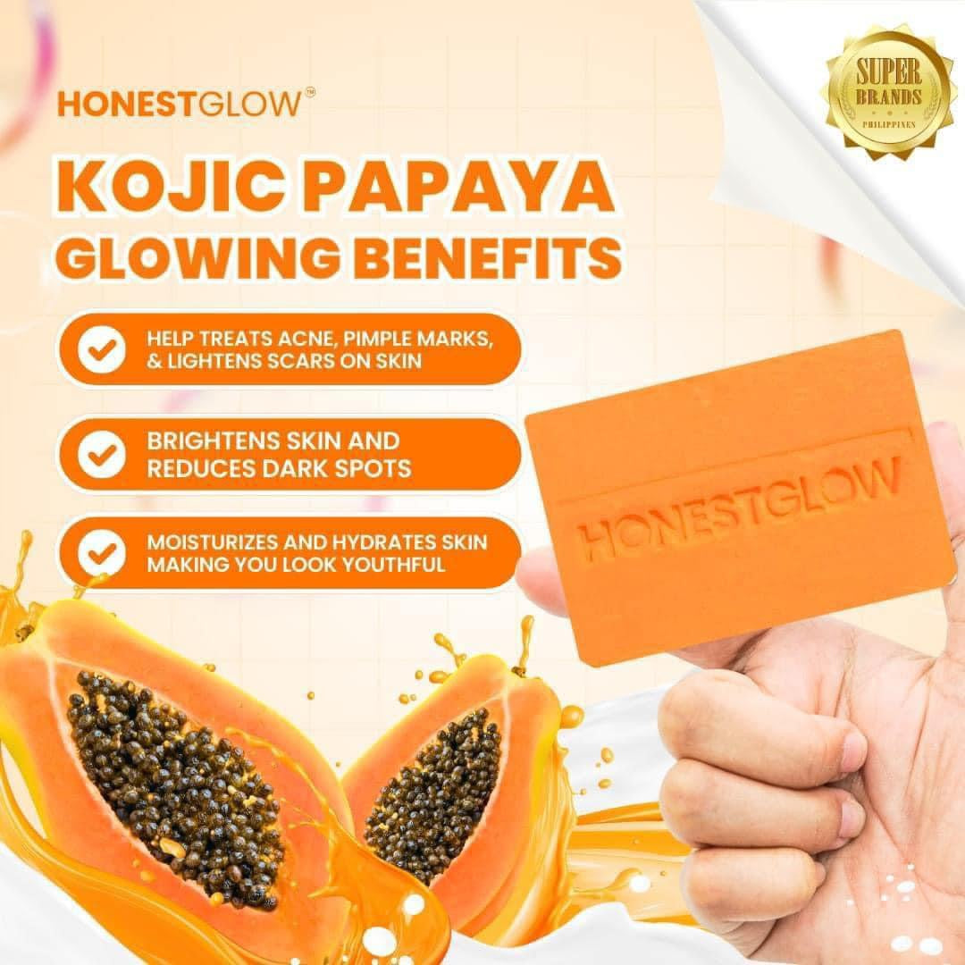 Honest Glow Papaya Kojic Soap 70g