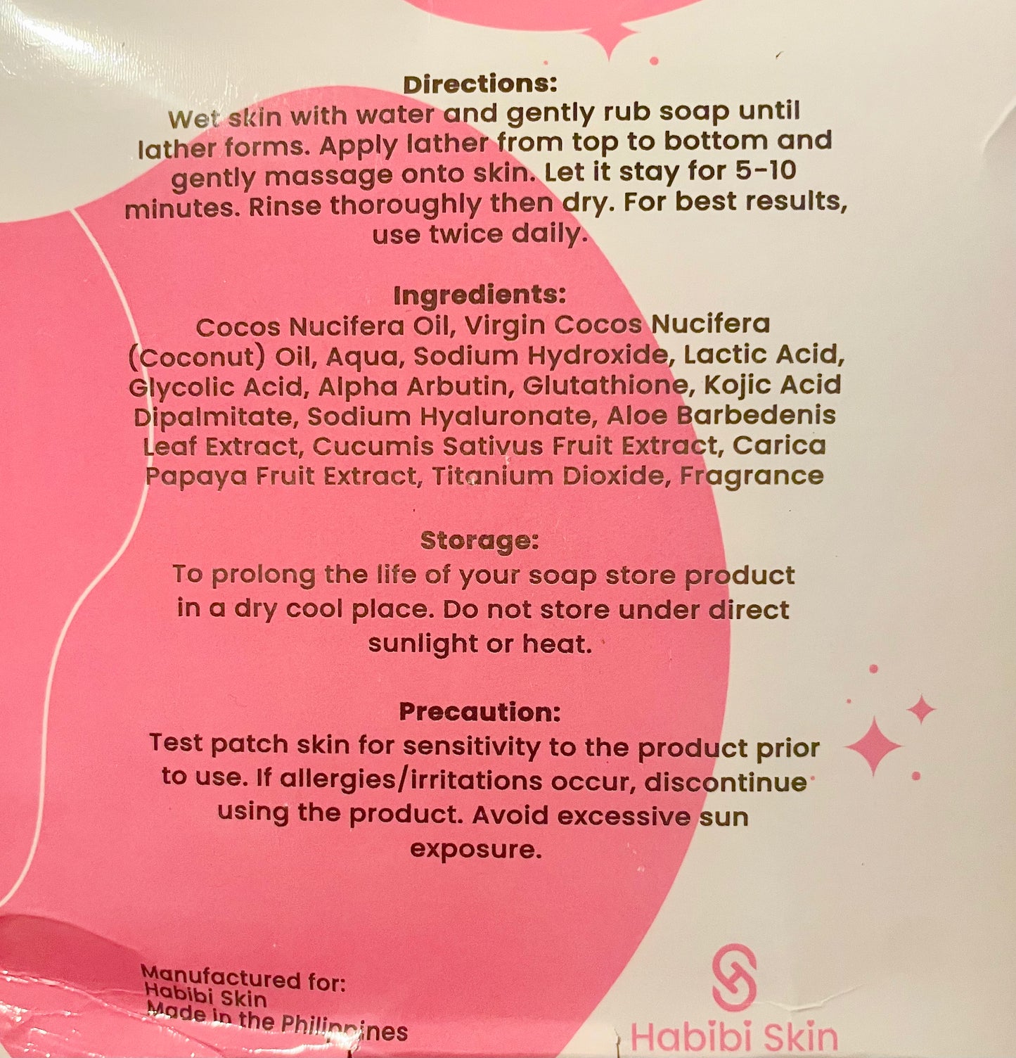 Habibi MILKY PEELING SOAP 50g (Sold individually - NO BOX INCLUDED)