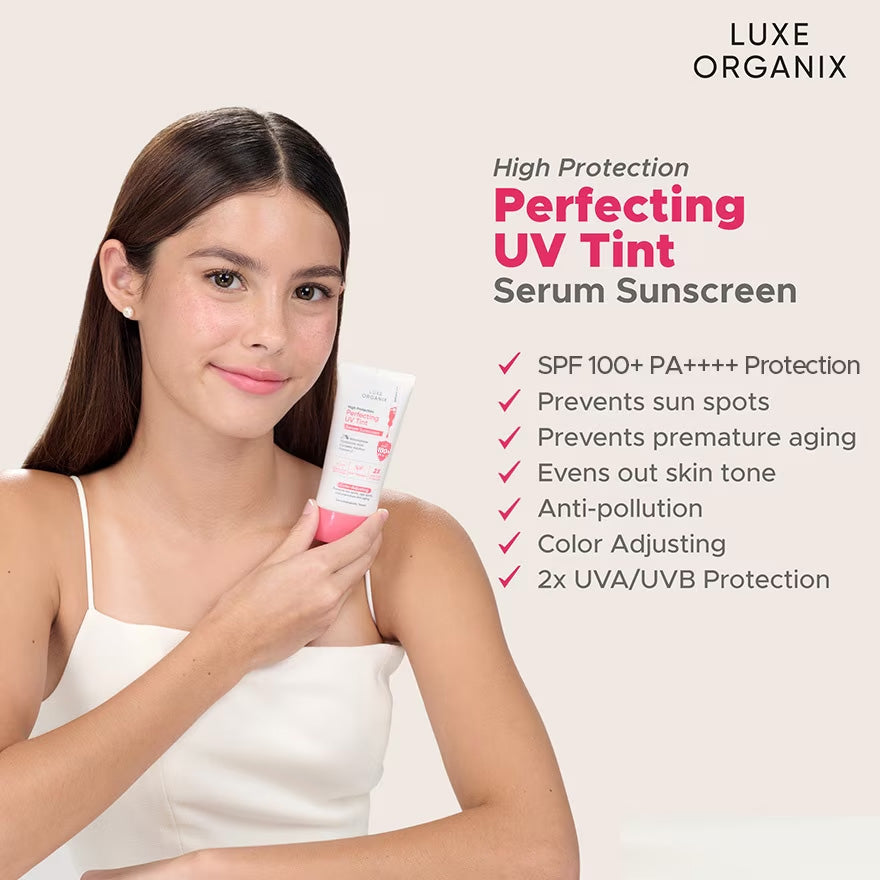 Luxe Organix Perfecting UV Tint Serum Sunscreen SPF50 PA+++ 40g