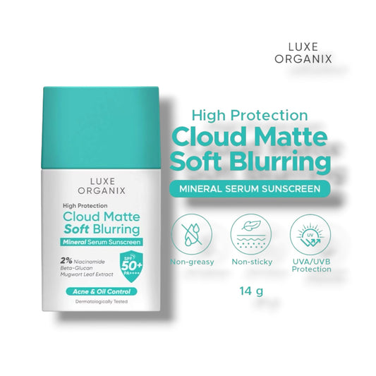 Luxe Organix Cloud Matte Soft Blurring Mineral Serum Sunscreen SPF50+ PA++++ 40g