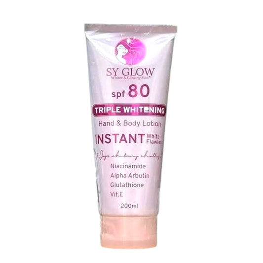 SY Glow Triple Whitening Hand & Body Lotion SPF80 (200ml)