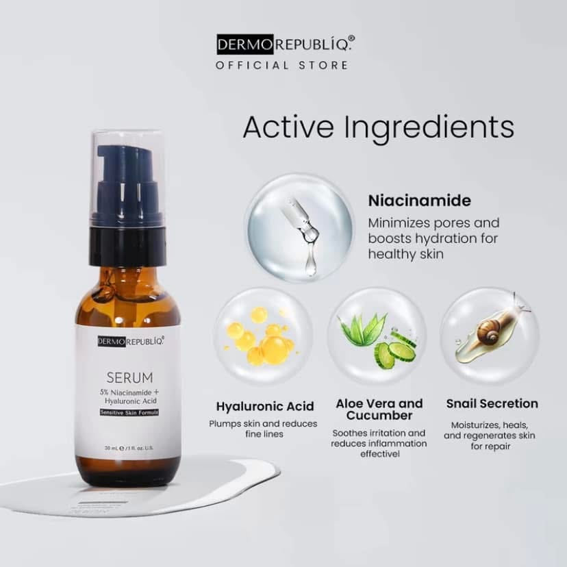 Dermo Republiq Serum 5% Niacinamide + Hyaluronic Acid 30ml