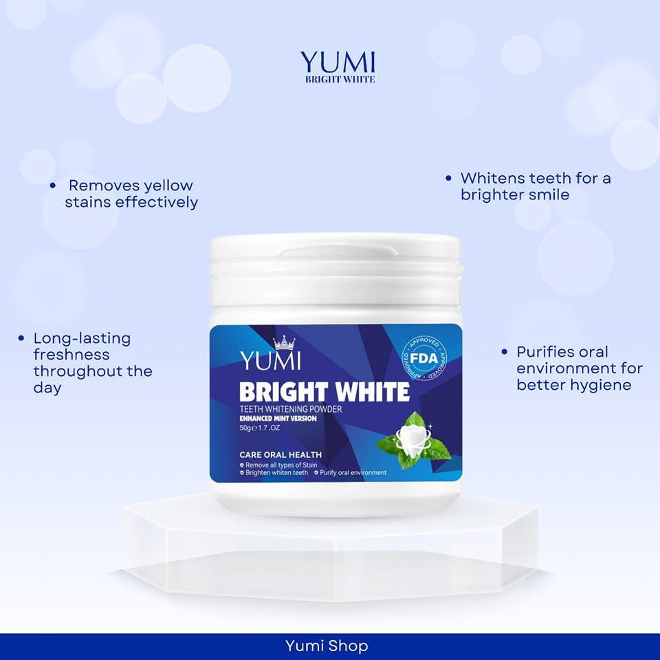 Yumi Bright White Yellowing Stain Removal Tooth Powder