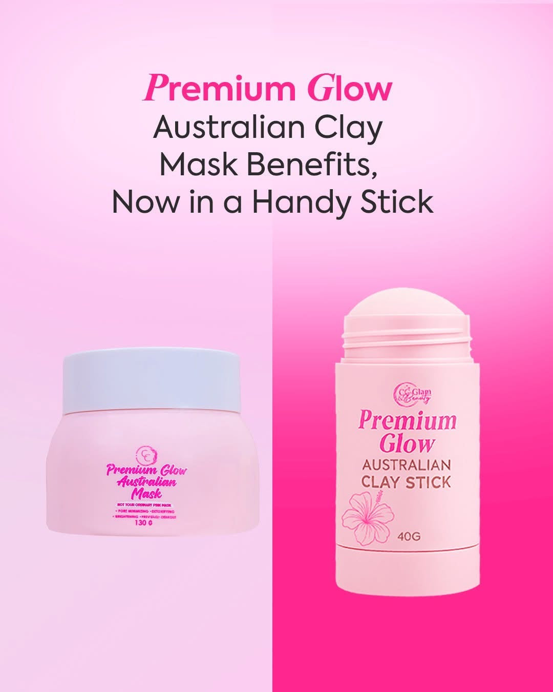 Premium Glow Australian Clay Stick 40g