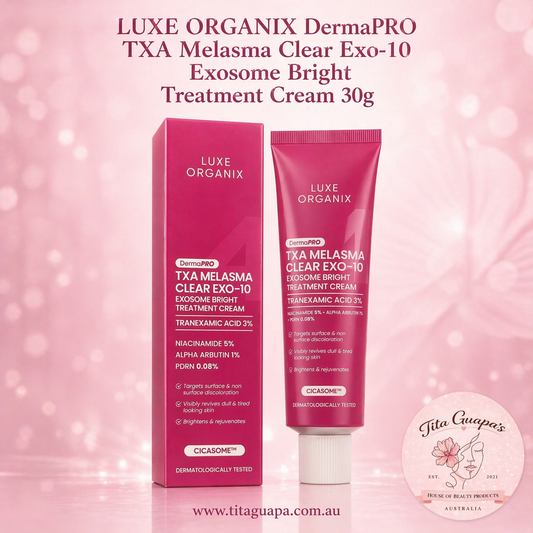 LUXE ORGANIX DermaPRO TXA Melasma Clear Exo-10 Exosome Bright Treatment Cream 30g