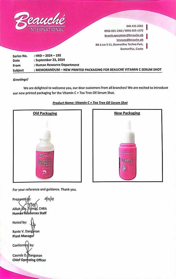 Beauche Vitamin C + Tea Tree Oil Serum Shot Restore and Renew 30ml
