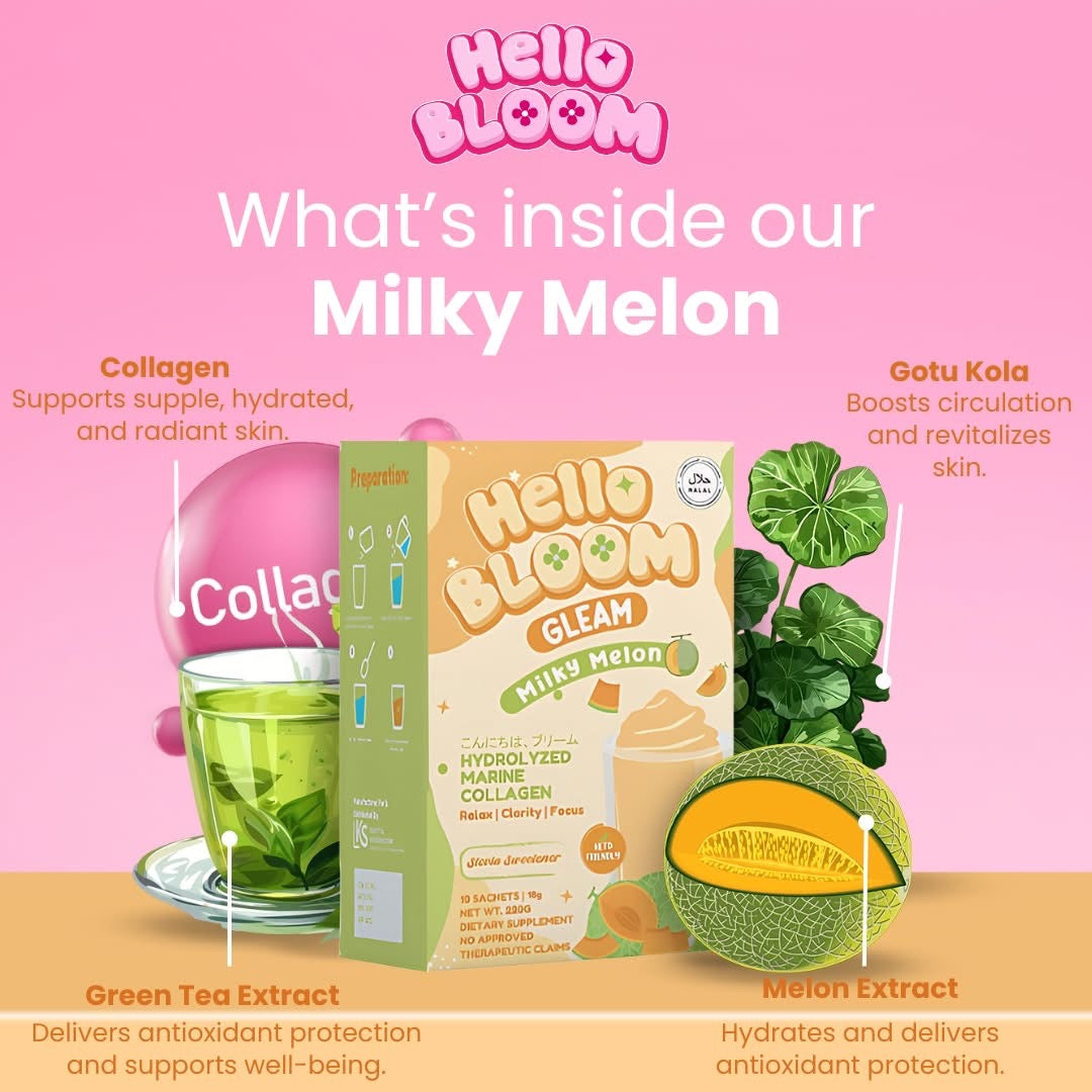 Hello Bloom Gleam Milky Melon Juice by Kiray